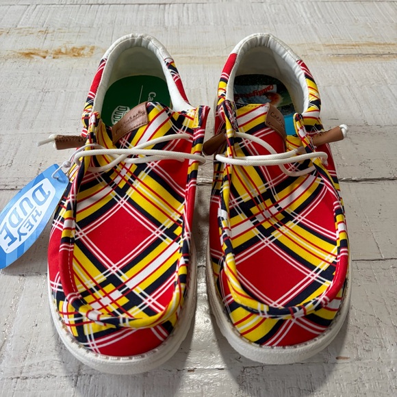 Hey Dude x Caddyshack NWT size 11 Men’s Wally Slip On Plaid Canvas Loafers Golf - Picture 12 of 12